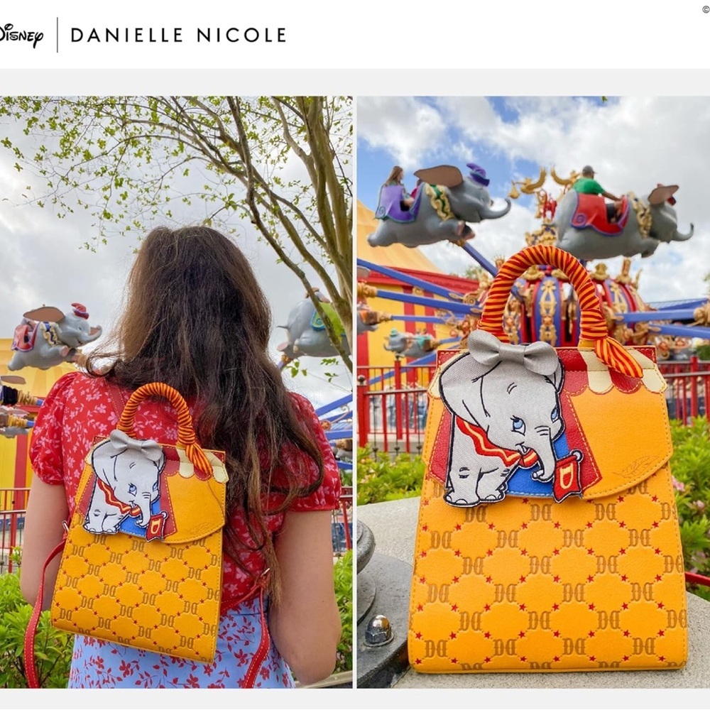 Disney Dumbo Danielle Nicole Mini Backpack, Monogram Small Handbag NWT​ - Picture 3 of 6